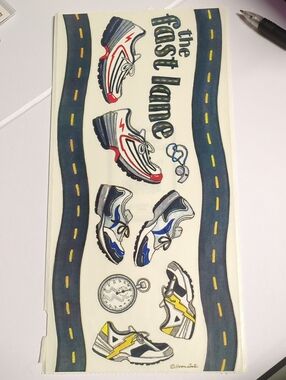 ☀️ VTG Karen Foster Design "The Fast Lane" #10310 Sticker Parade